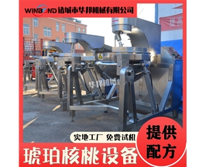 琥珀核桃設備 全自動琥珀核桃仁加工設備 風味核桃仁掛糖鍋